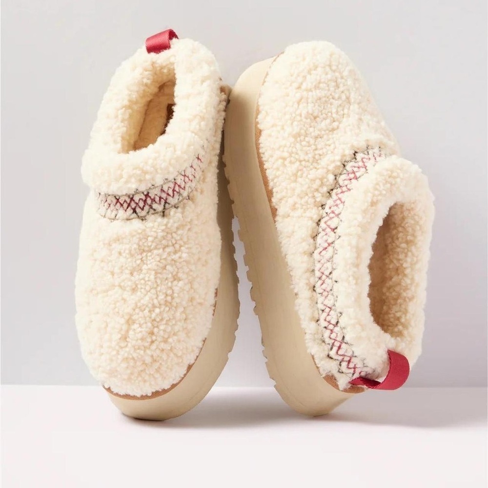 UGG Tazz Slipper Heritage Braid Natural cream fleece sherpa mules slides 10